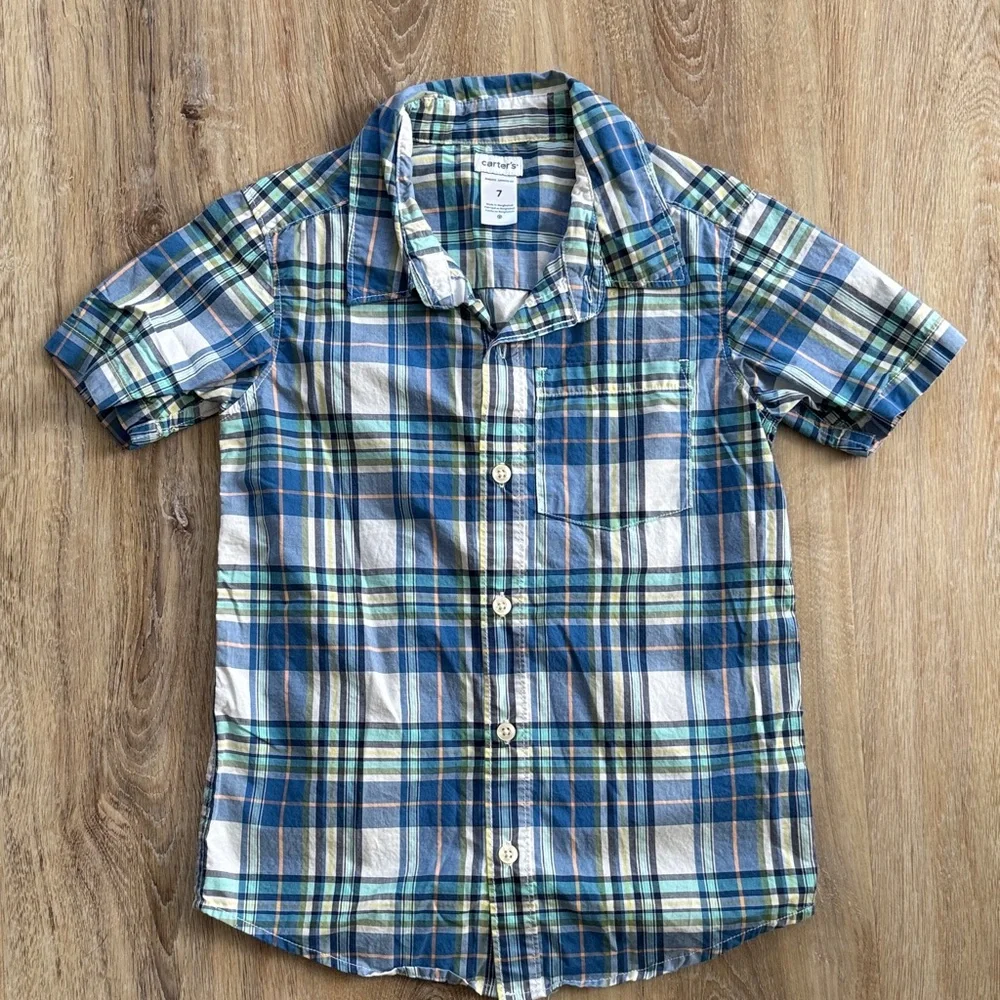 Carter's Multicolor Plaid Button-Down Shirt